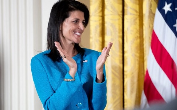 Haley holds ‘thank you’ reception for countries that backed US at UN