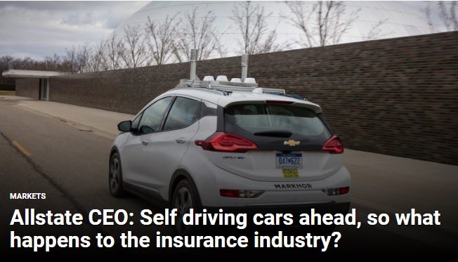 Allstate CEO: Self driving cars ahead, so what happens to the insurance industry?