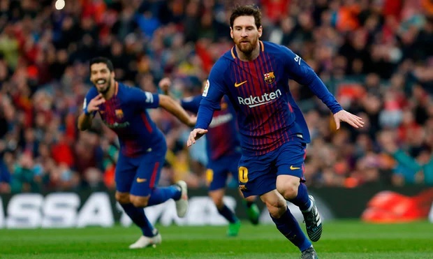 Barcelona 1 Home team scorers Lionel Messi 26   Atlético 0 Away team scorers Report Min-by-min La Liga Lionel Messi’s free-kick sends Barcelona eight points clear of Atlético Madrid